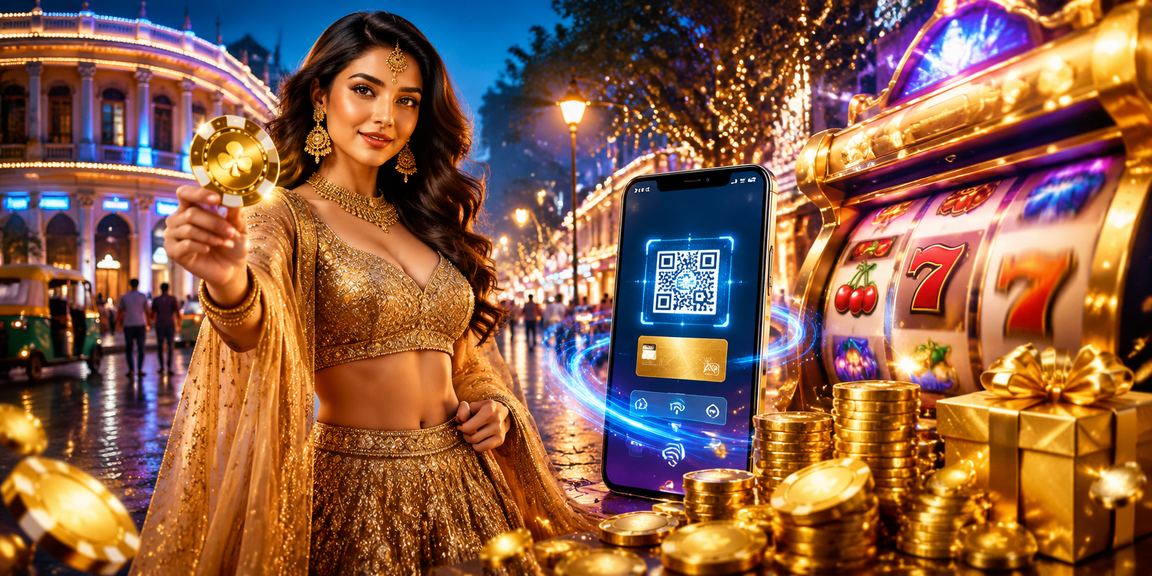 Player using slot game on mobile in Delhi Connaught Place